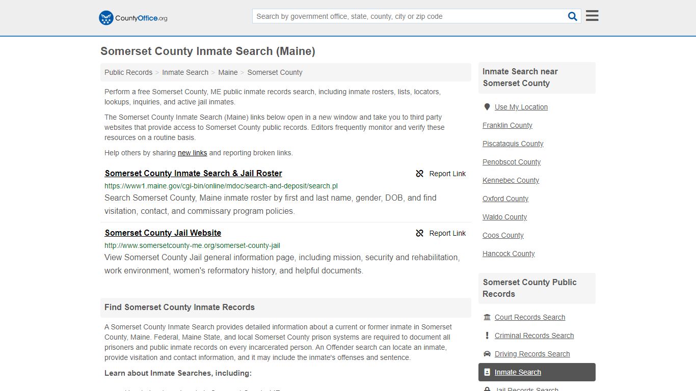 Inmate Search - Somerset County, ME (Inmate Rosters ...